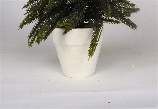 Small Christmas Decorations in White Pot