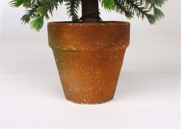 Christmas Decorations in Brown Pot