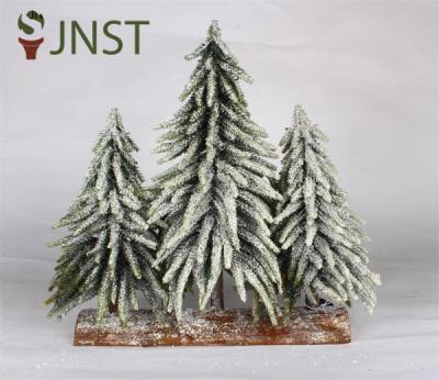 Small Christmas Tree for Christmas with Wood Base