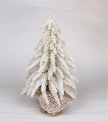 White Christmas Decorations in Jute Base Ice Finish