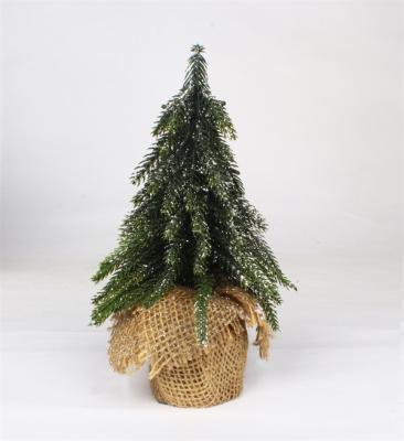 Christmas Decorations with Linen Base Silver Finish