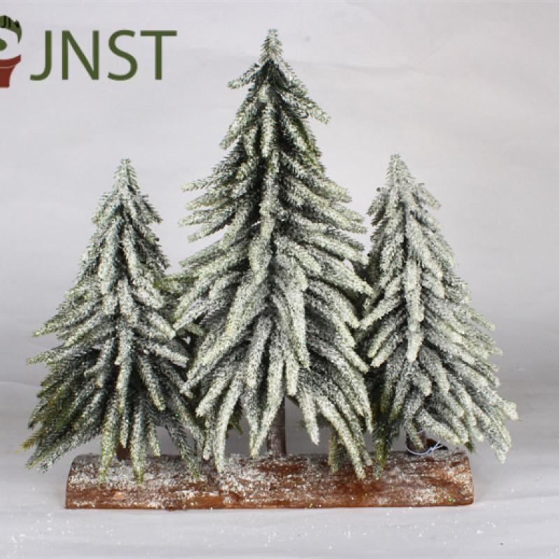 Small Christmas Tree for Christmas with Wood Base