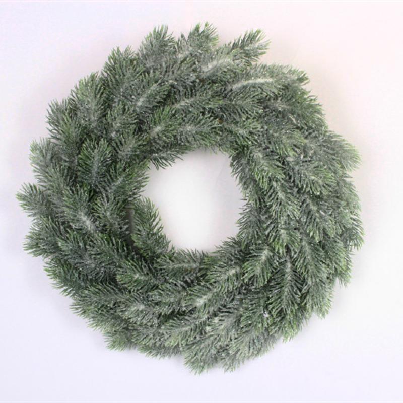 Christmas Wreaths for Front Door with Lights Ice Finish