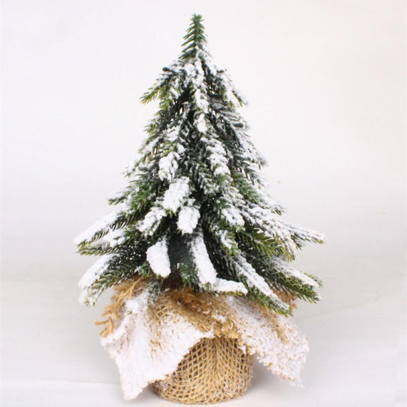 Christmas Decorations with Linen Base Snow Finish