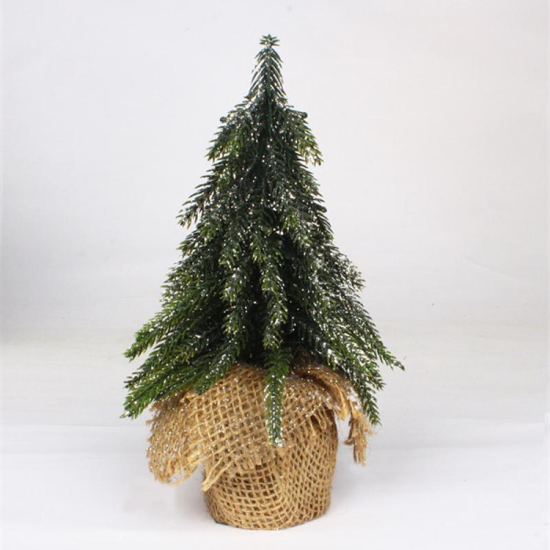 Christmas Decorations with Linen Base Silver Finish