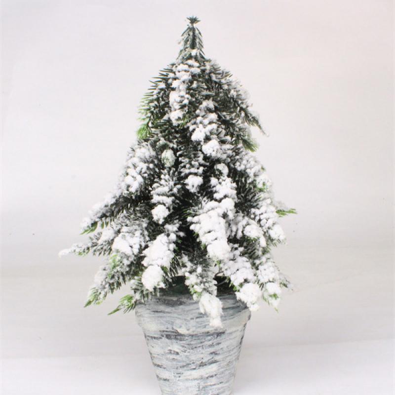 Christmas Decorations in White Pot