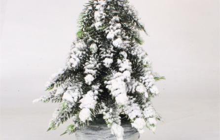 Christmas Decorations in White Pot