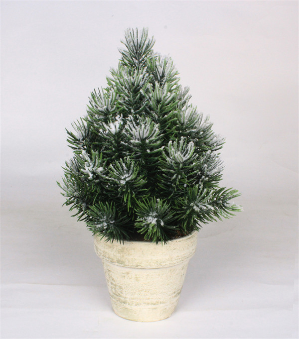 Small Christmas Decorations in Paper Pot Snow Finish .jpg